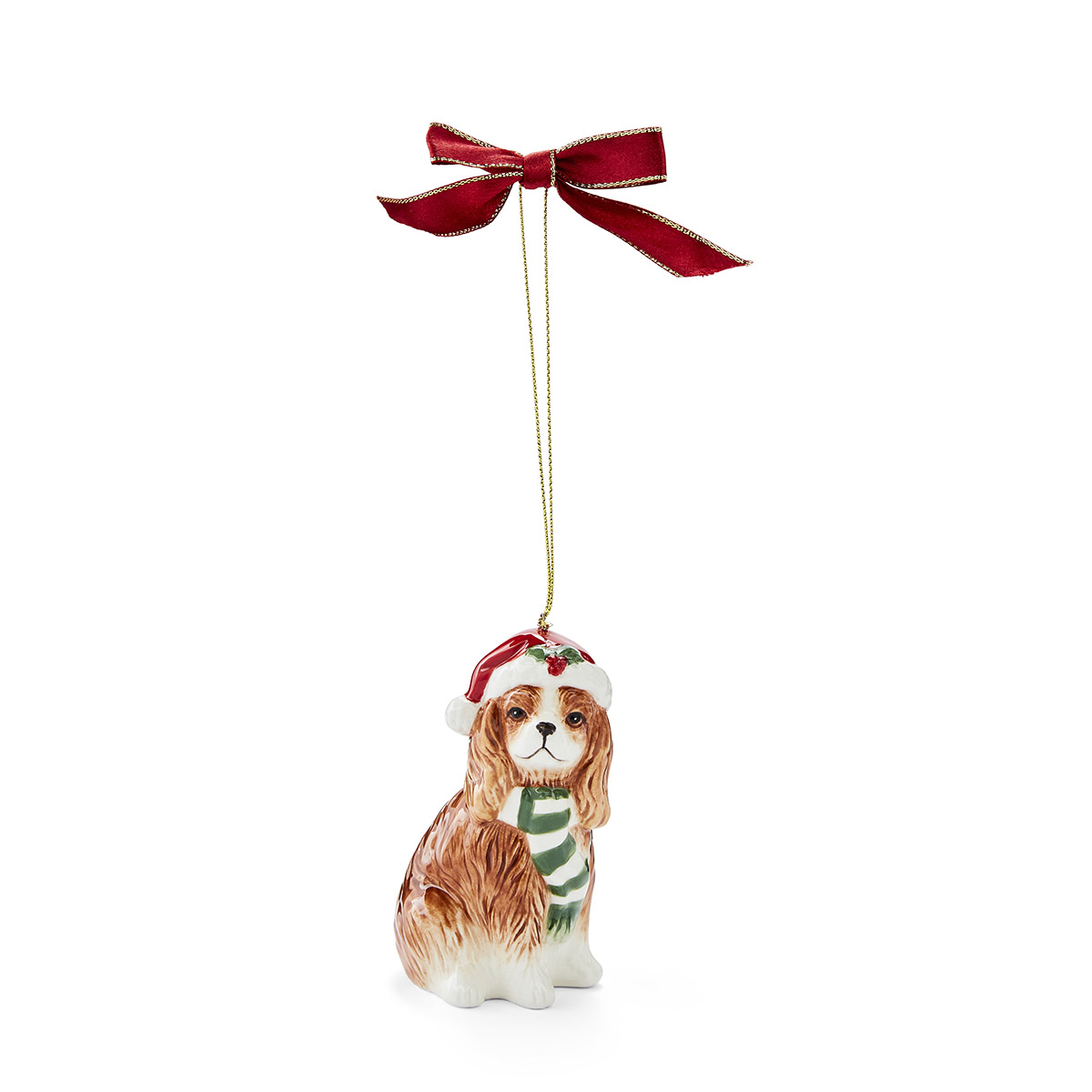 Christmas Tree Spaniel Ornament image number null