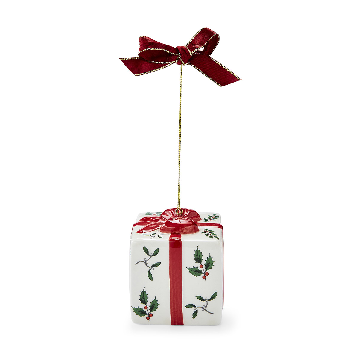 Christmas Tree Holiday Gift Box Ornament image number null