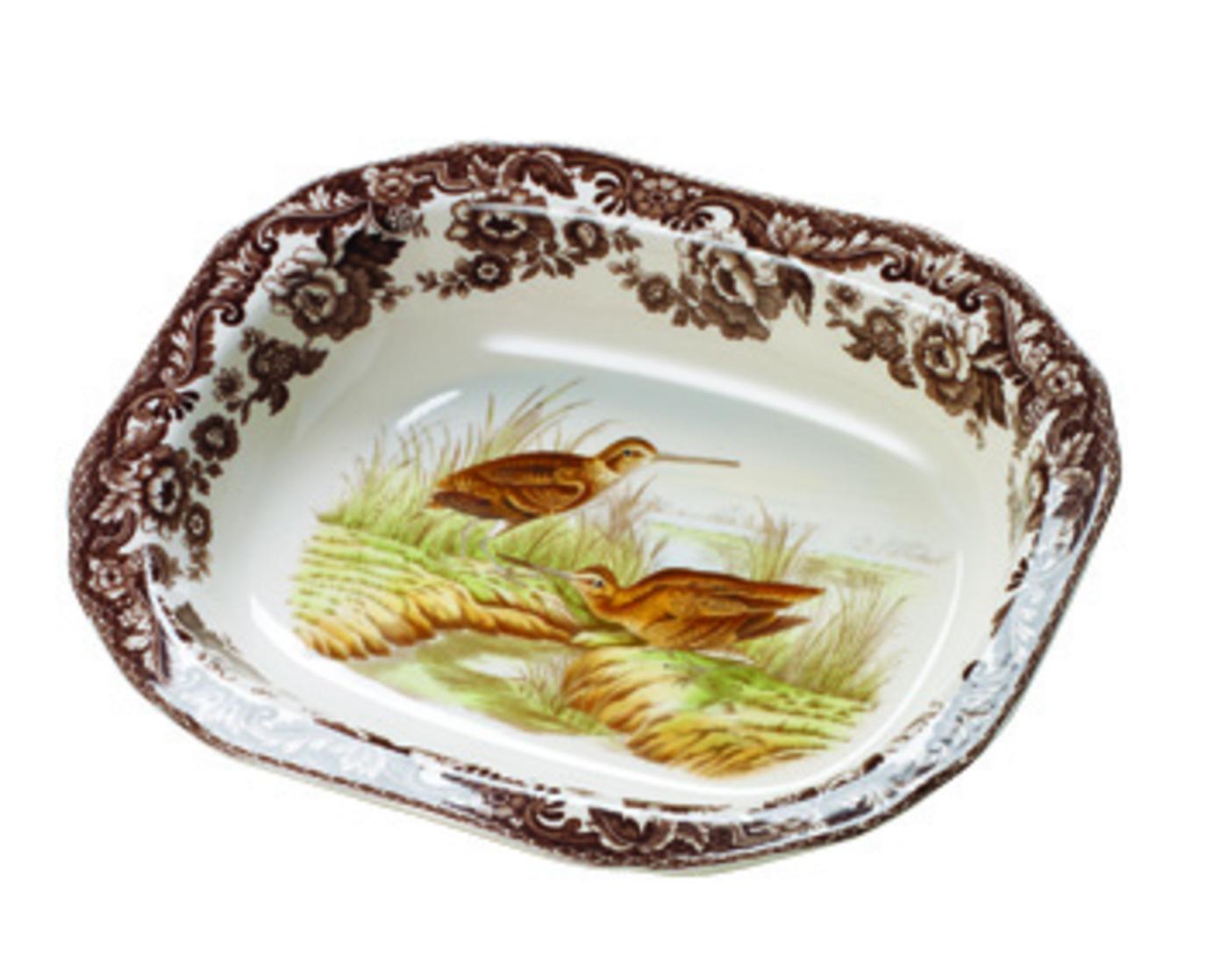 Spode Woodland Open Vegetable Dish 9.5 Inch (Snipe) Spode