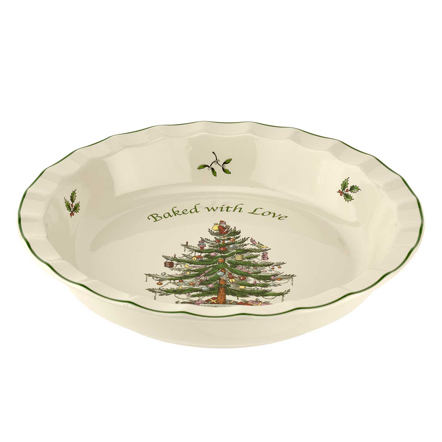 Spode Christmas Tree Baking and Hostess Serving Dishes In-box 