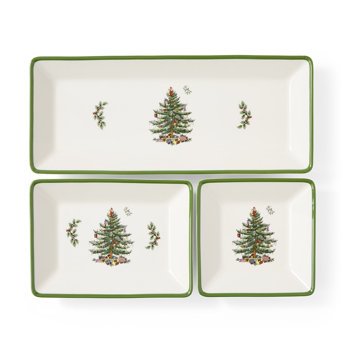 Christmas Tree 3 Piece Nesting Tray image number null