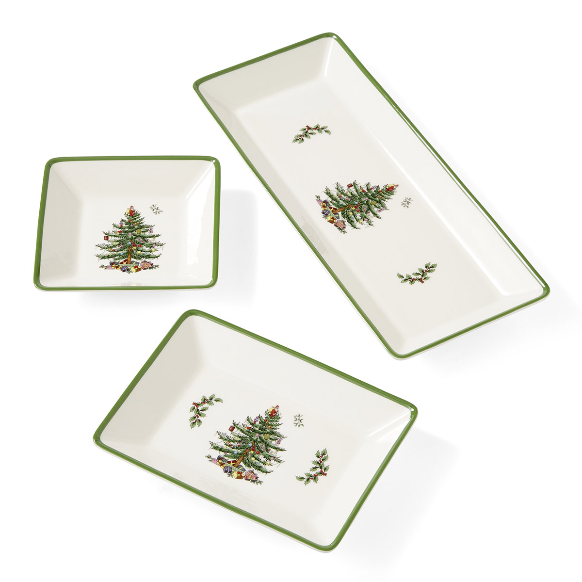 Christmas Tree 3 Piece Nesting Tray image number null