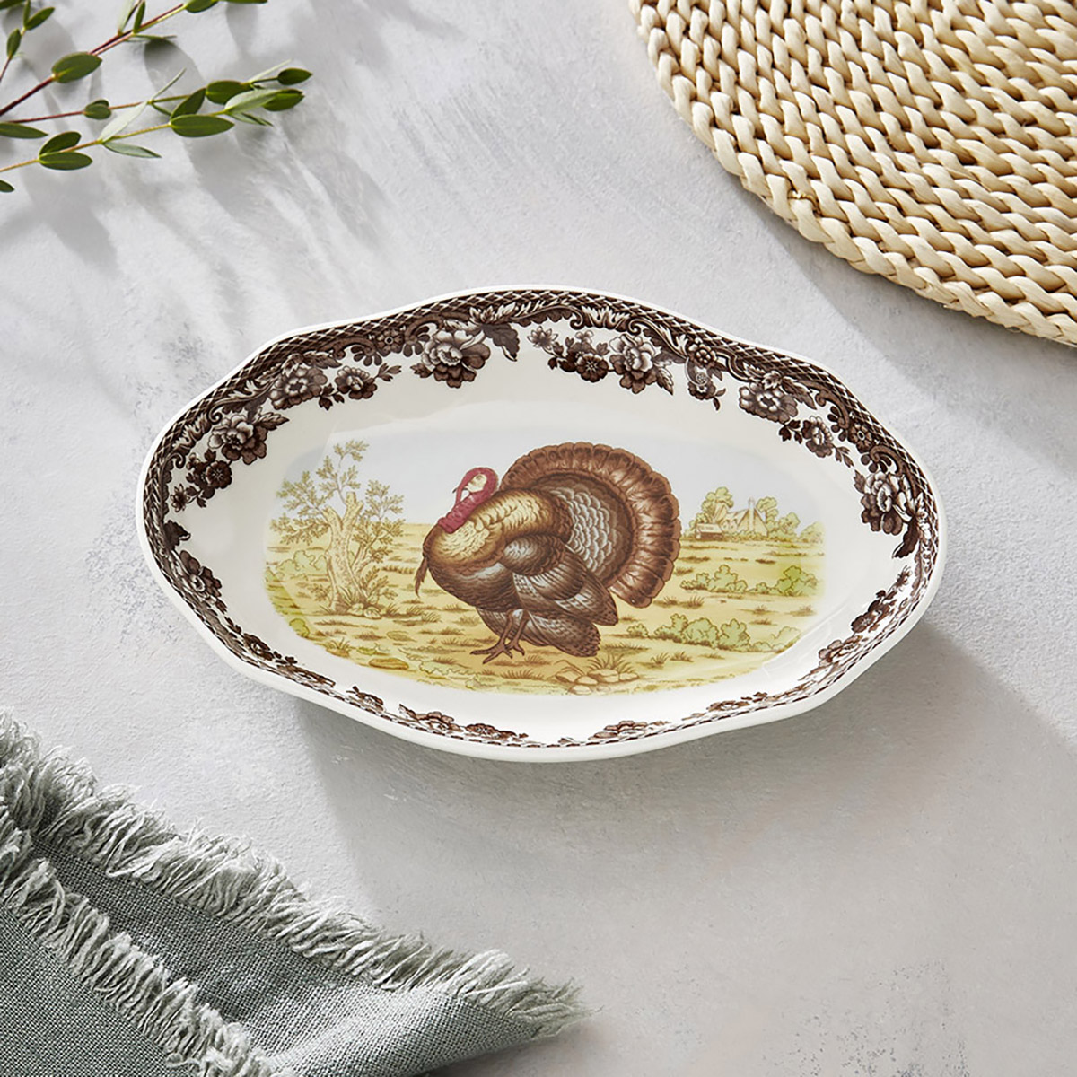 Woodland Turkey Pickle Dish image number null