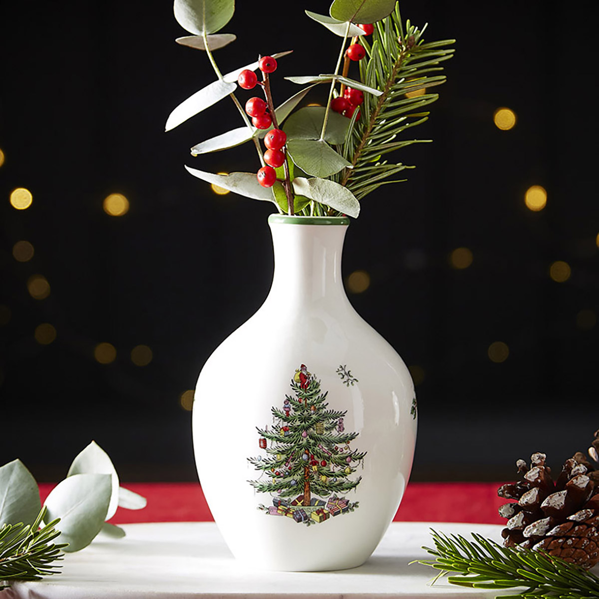 Christmas Tree 6" Posy Vase image number null