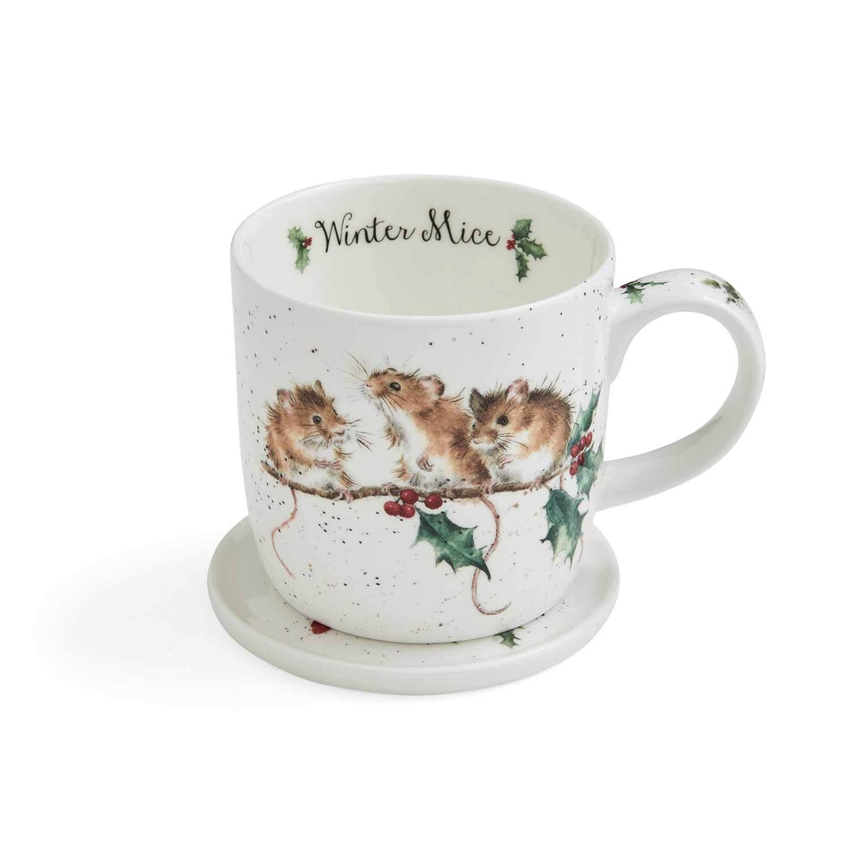 Wrendale Designs Mug & Coaster Winter Mice image number null