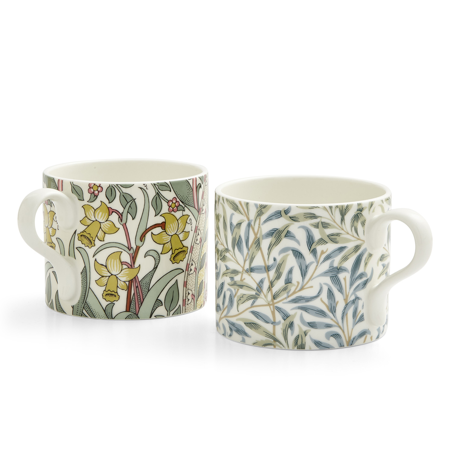 Morris & Co. Set of 2 Mugs (Daffodil & Willow Bough)
