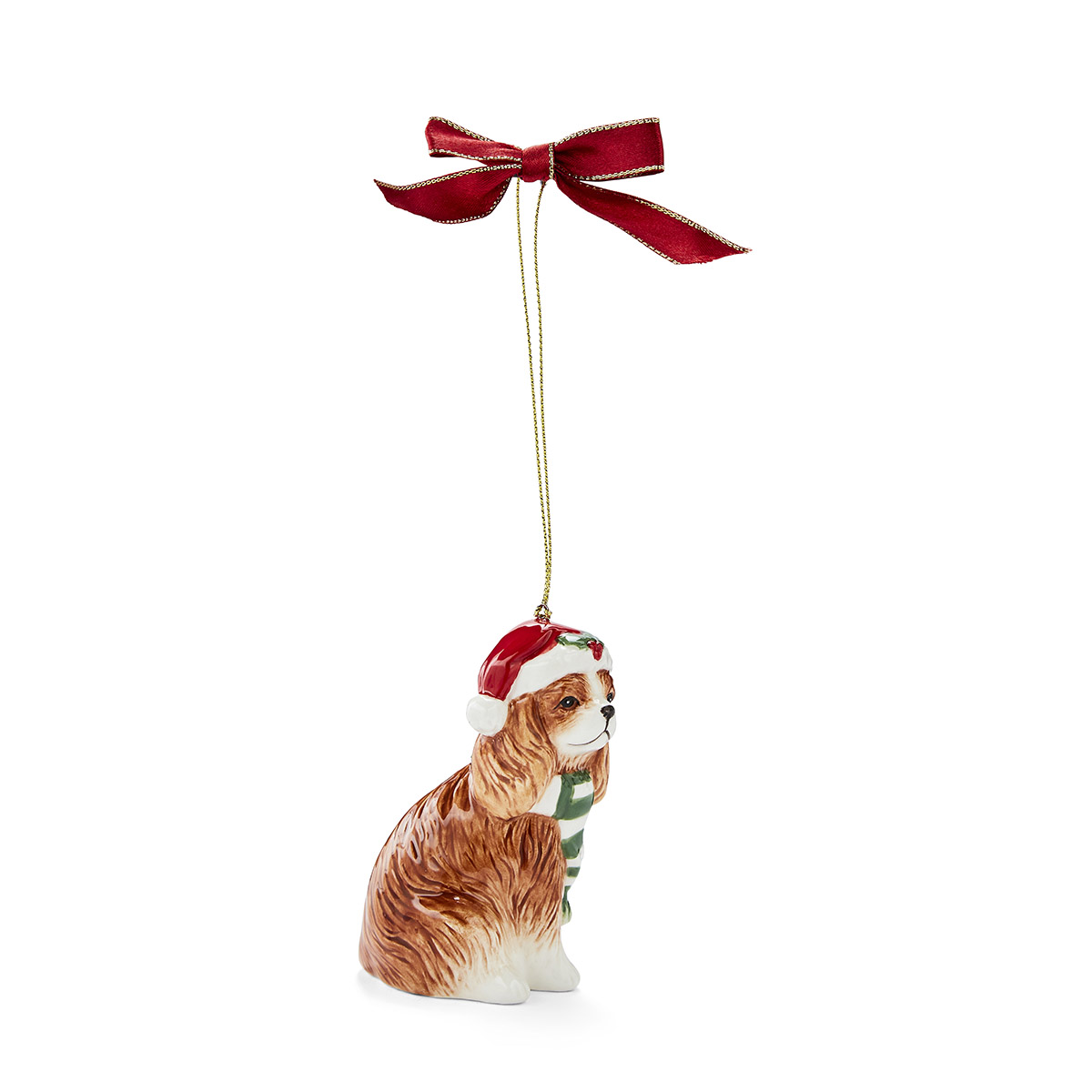 Christmas Tree Spaniel Ornament image number null