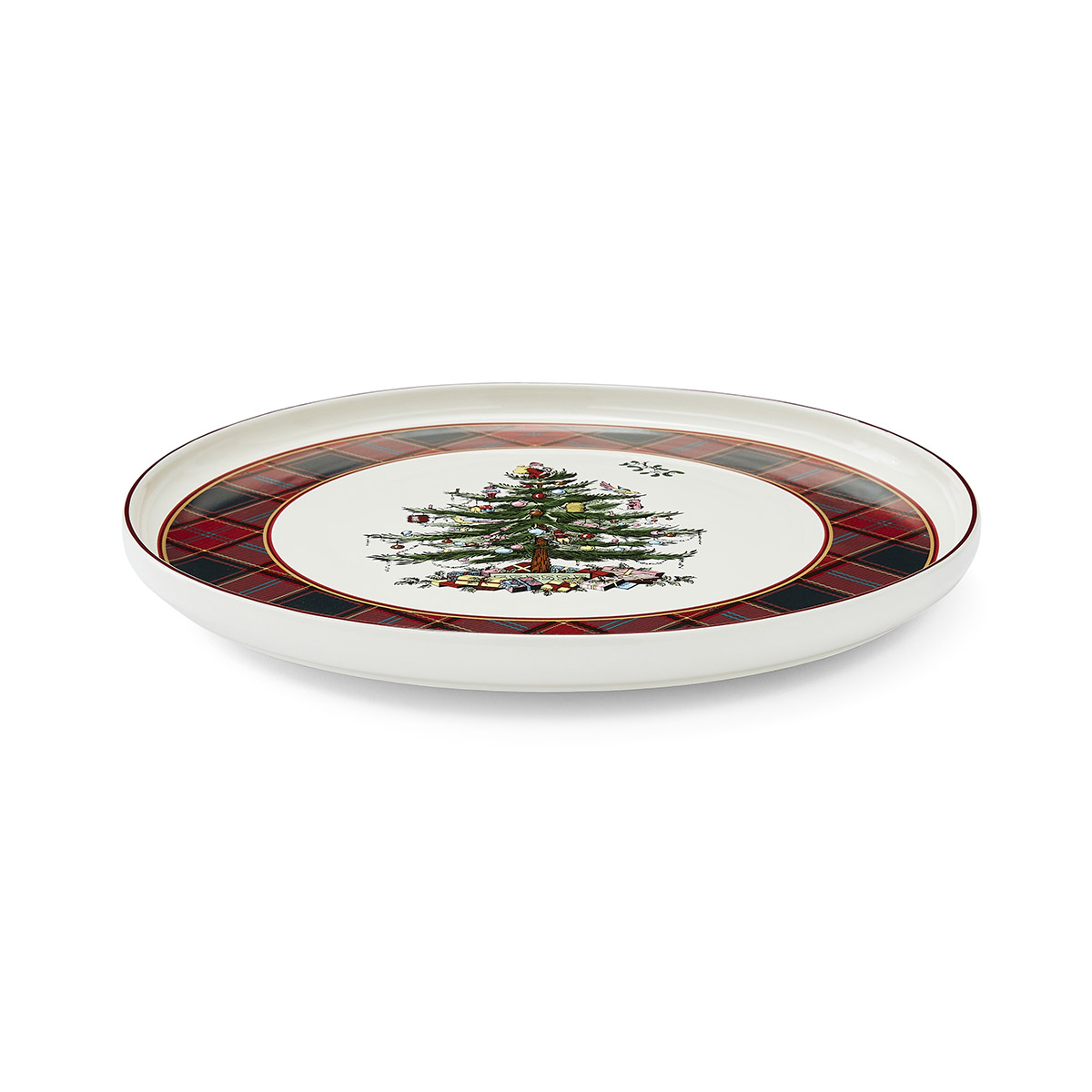 Christmas Tree Tartan 13" Lazy Susan image number null