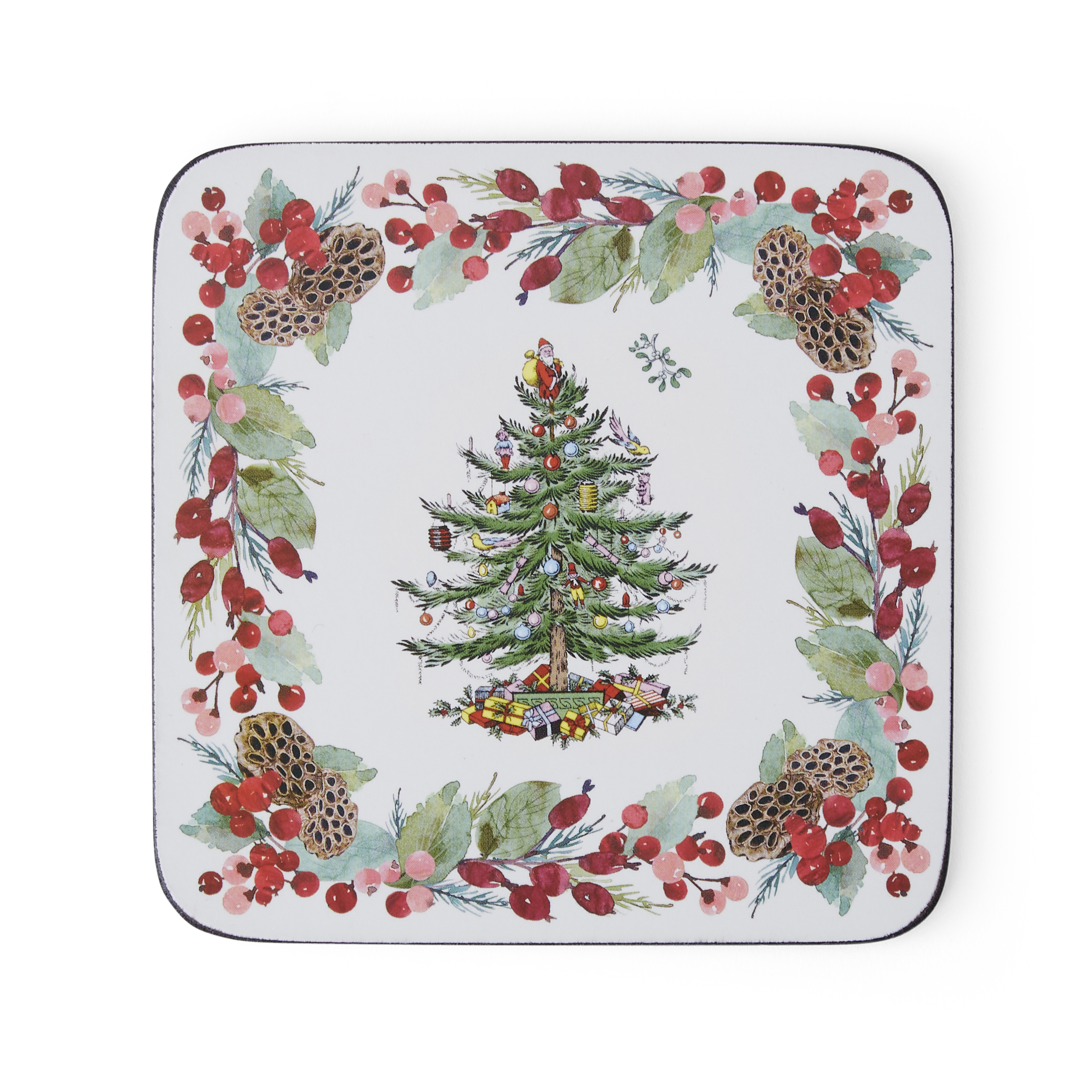 Spode Christmas Tree 2023 Annual 4pc Mug and Spoon Set, Christmas Mugs -  Microwave & Dishwasher Safe, Cute Coffee Mugs, Porcelain Coffee Cup &  Spoon