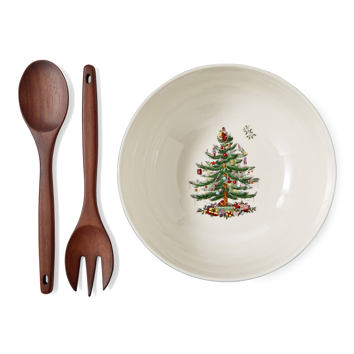 Christmas Tree Polka Dot 10" Serving Bowl Set image number null