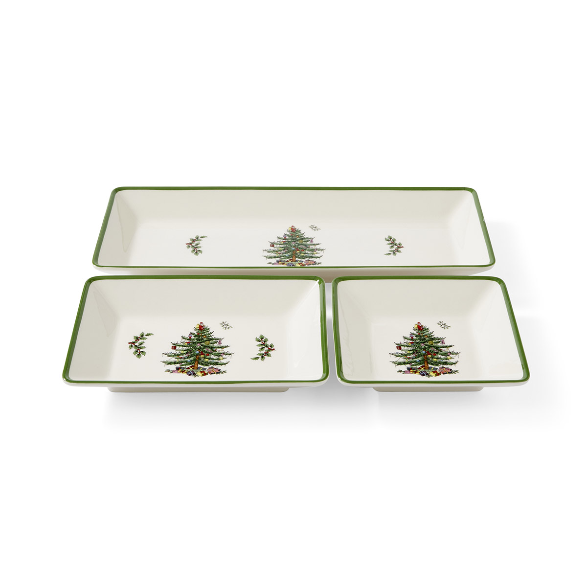 Christmas Tree 3 Piece Nesting Tray image number null