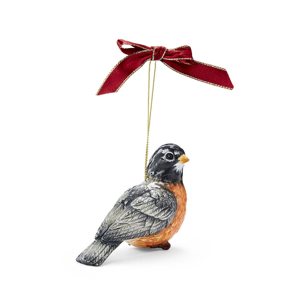 Christmas Tree Robin Ornament image number null