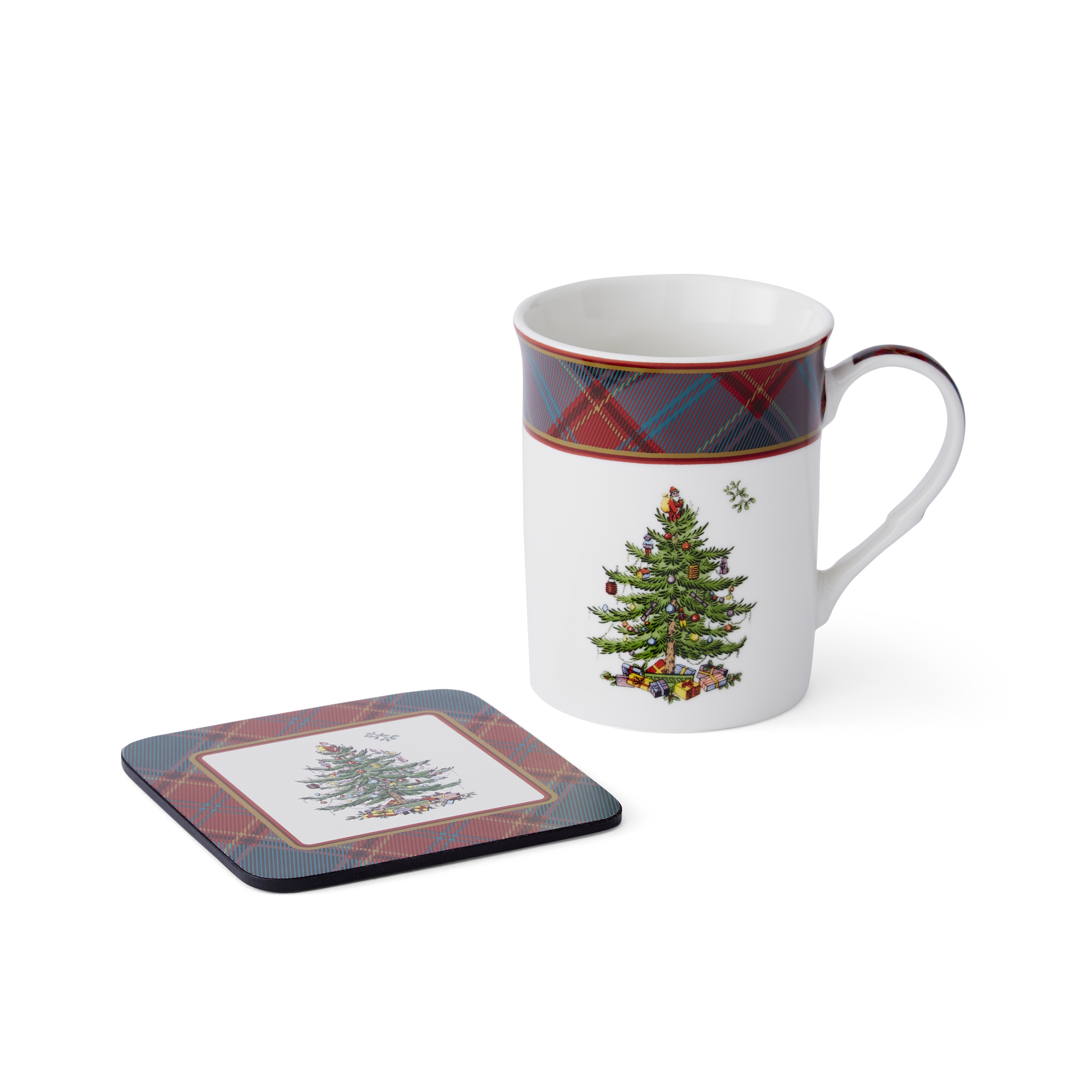 Christmas Tree Mug and Coaster Set