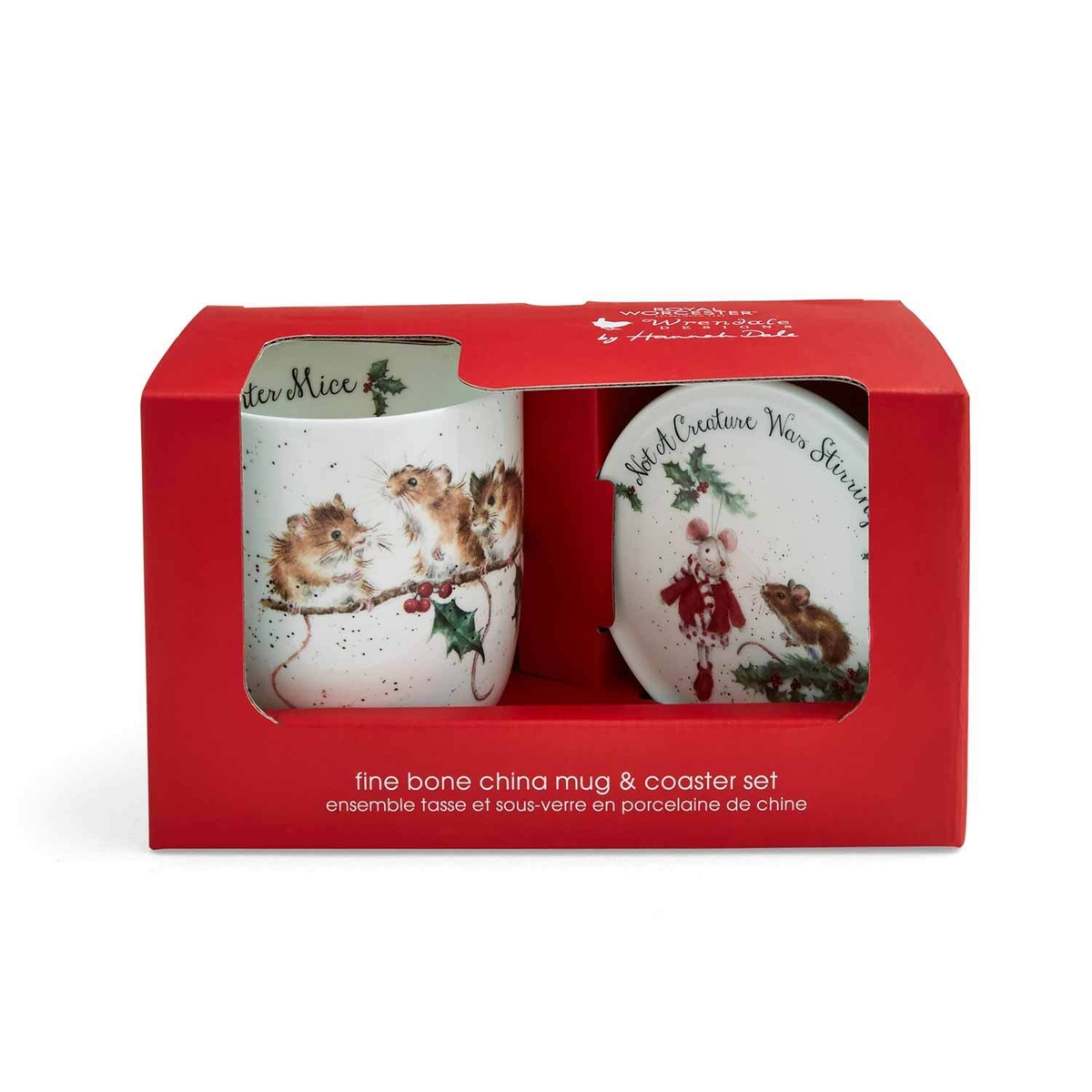 Wrendale Designs Mug & Coaster Winter Mice image number null