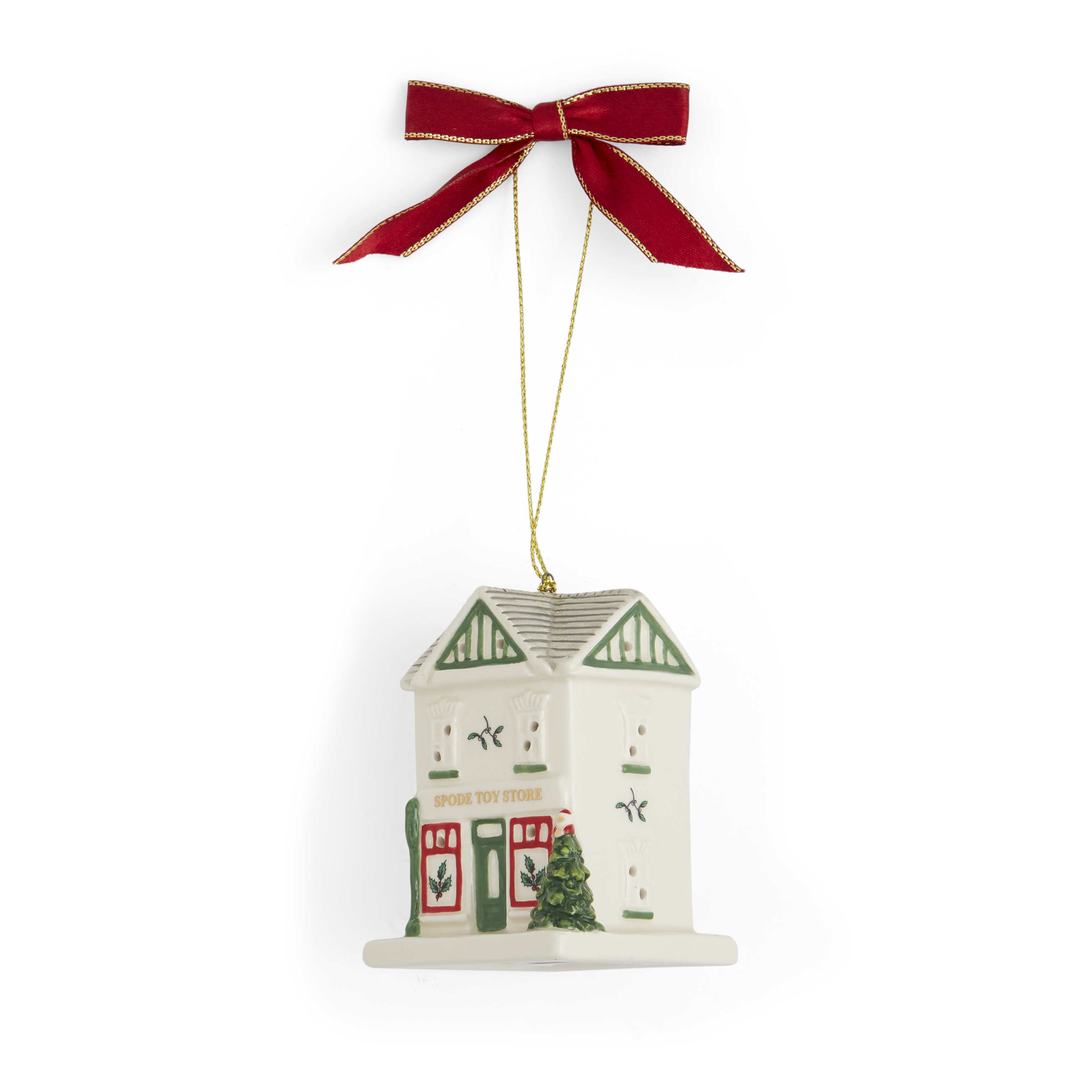 Spode Christmas Tree Christmas Village Toy Store LED Ornament